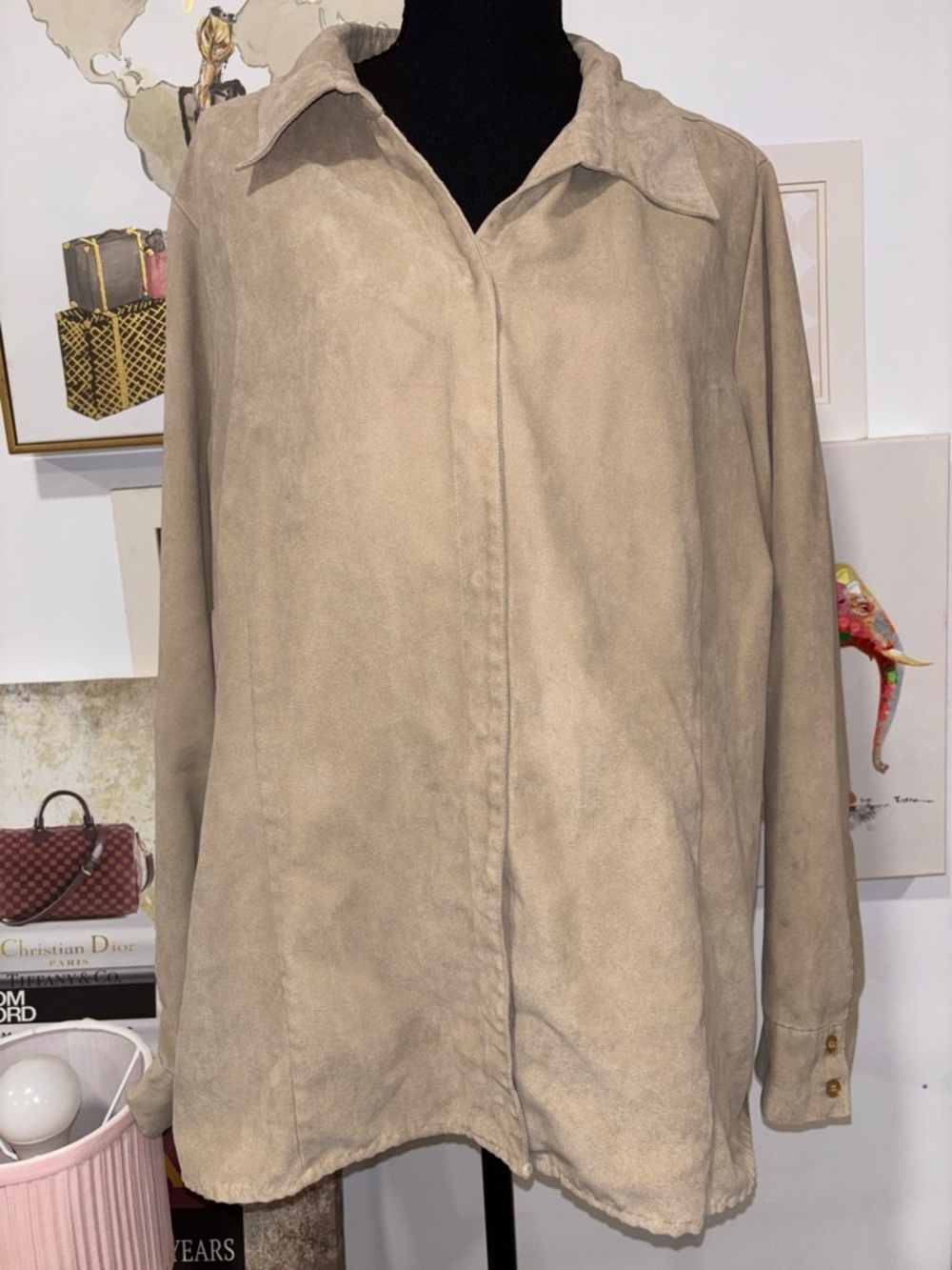 Sonoma Beige Button-Down Shirt